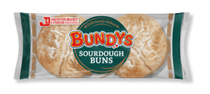 4 pack of Bundys Sourdough Buns